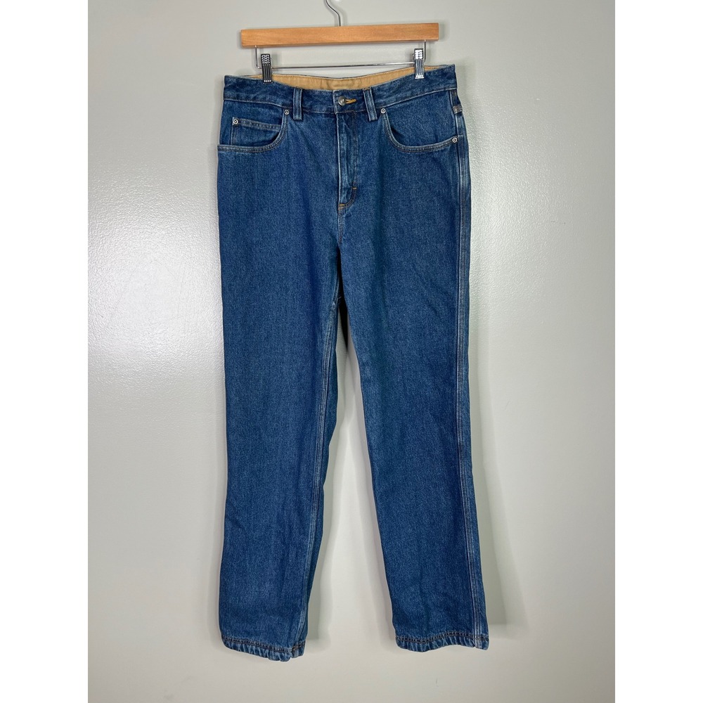 Duluth Trading Company flannel lined straight leg jeans size‎ 34/34 workwear